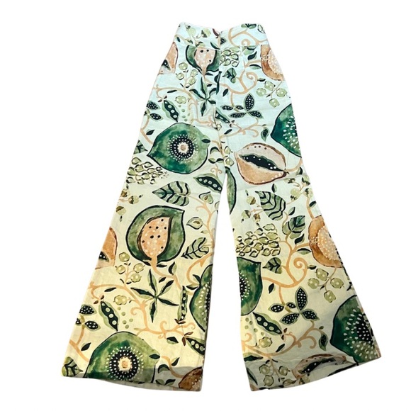 Alexis Ricarda Printed Linen-Blend Wide-Leg Pants - Picture 3 of 5